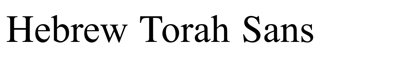 Hebrew Torah Sans